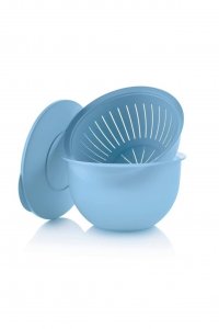 Tupperware Eko Kap Süzgeçli 4.3lt Buz Mavisi Saklama Servis Kabı