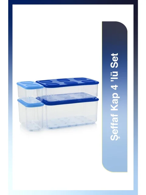 Tupperware Şeffaf Buzdolabı Saklama 4 lü Set