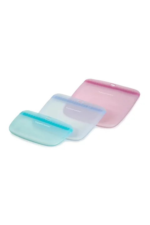 Tupperware İnce Silikon Gıda Saklama Çantası 3’lü Set – Pratik, Sağlıklı ve Çok Amaçlı Saklama