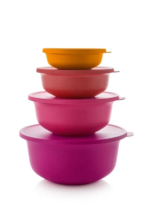 Tupperware Aloha 4'lü Saklama Kabı Seti – 7.5L, 4L, 2L, 450ml | Pratik ve Şık Saklama Çözümü