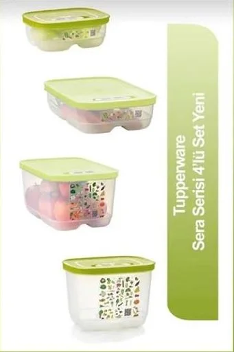 Tupperware Sera Lime Set – 4.4 Lt, 800 ml ve 2 Adet 1.8 Lt