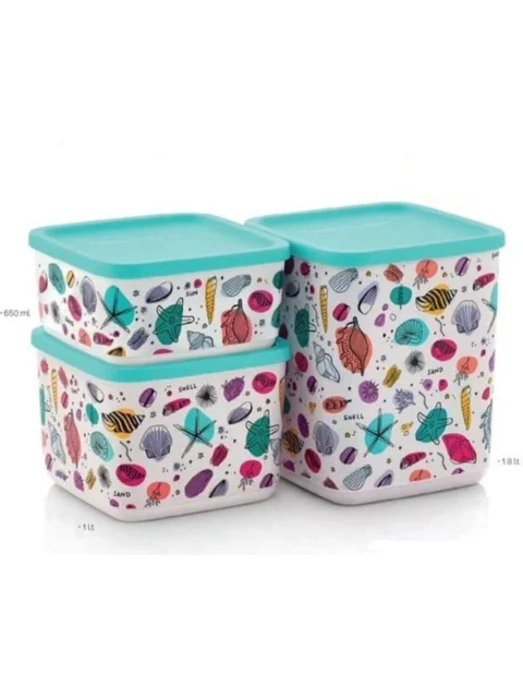 Tupperware Kübik Set 3’lü – Pratik & Modüler Saklama Çözümü!