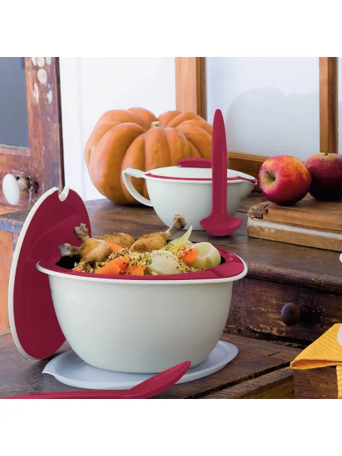 Tupperware Şık Servis Tabak 3.5lt Vişne
