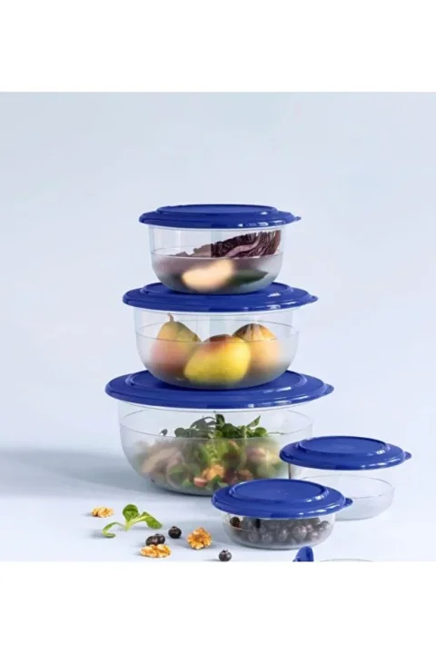Tupperware Kristalin 5 li Set Gece Mavisi