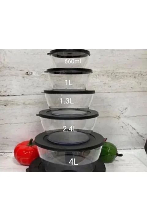 Tupperware Royal Saklama ve Servis Kabı 5 li Set