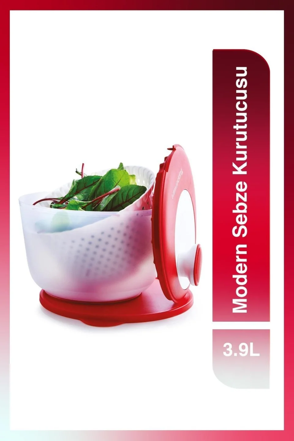 Tupperware Modern Salata Kurutucu – 3.9 L Kompakt Tasarım