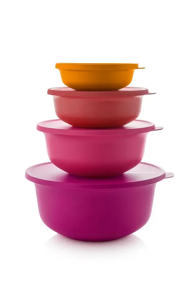 Tupperware Aloha 4'lü Saklama Kabı Seti – 7.5L, 4L, 2L, 450ml | Pratik ve Şık Saklama Çözümü