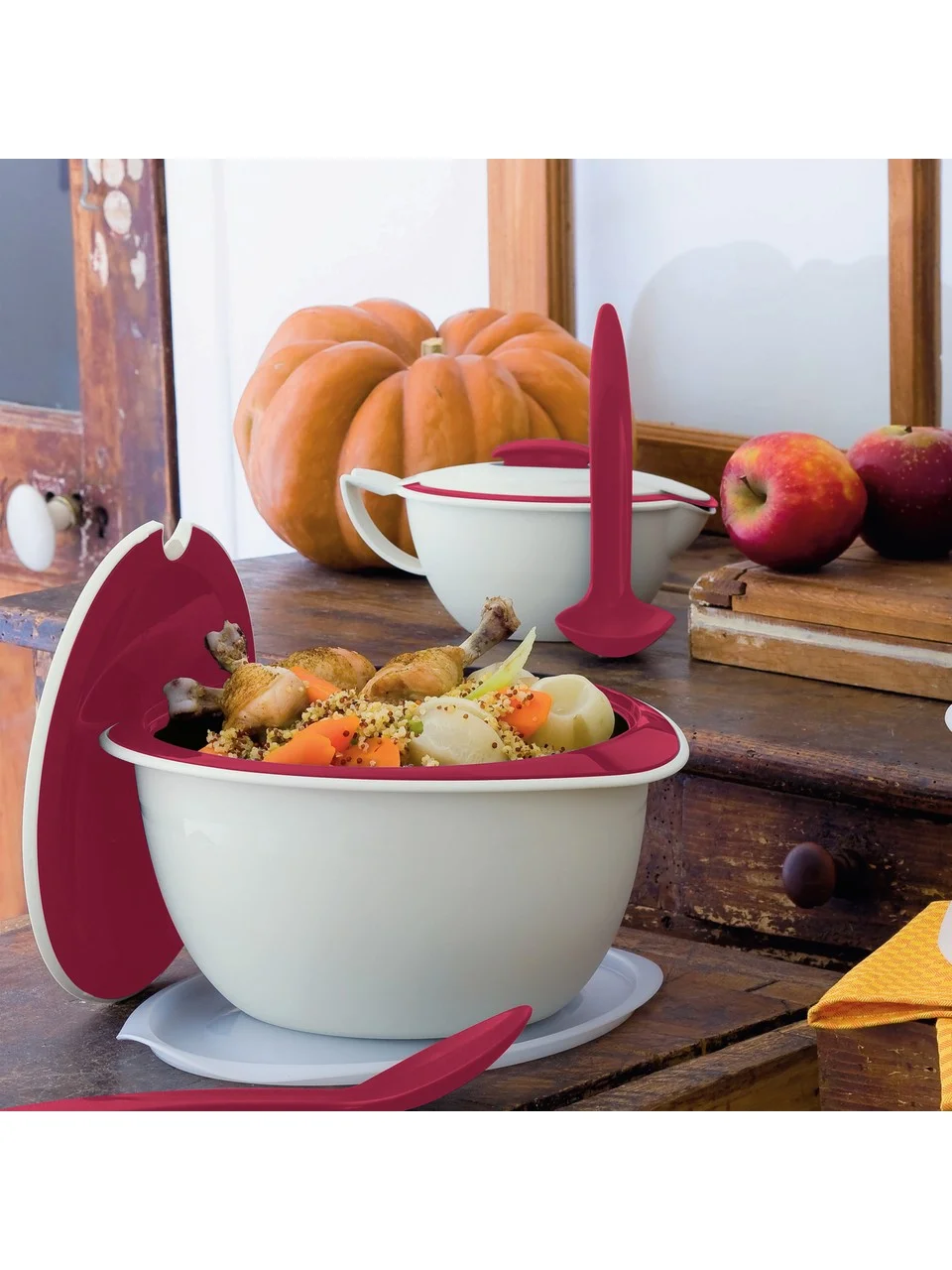 Tupperware Şık Servis Tabak 3.5lt Vişne