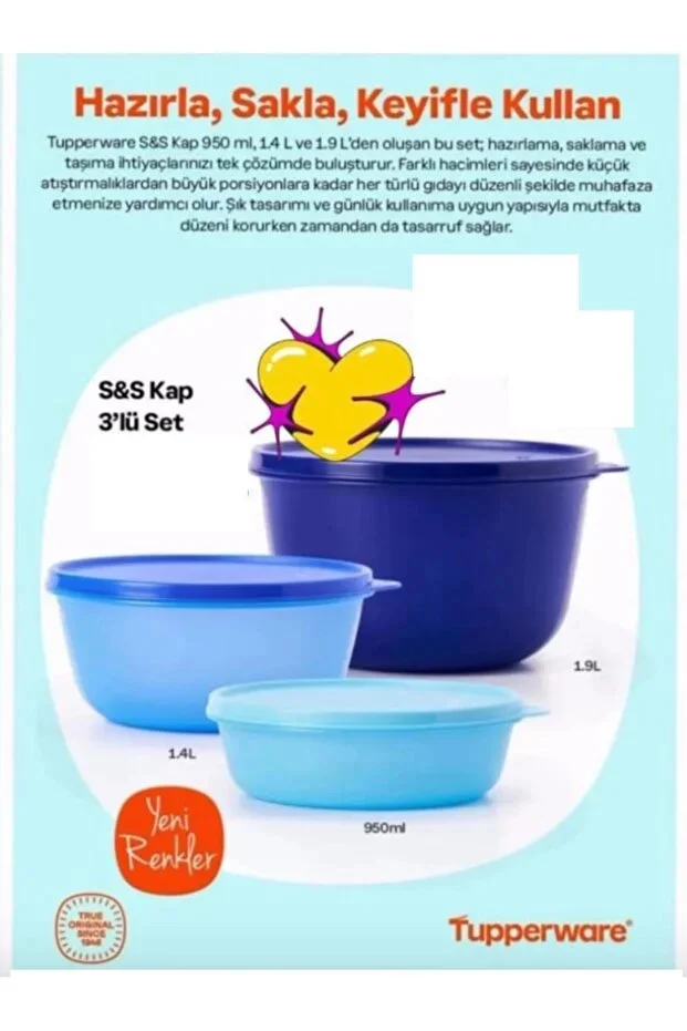 Tupperware Mucize Şekerler 3 Lü Set