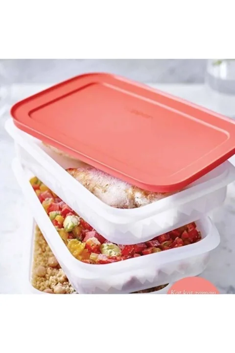 Tupperware Alaska Serisi 3 Katlı Derin Dondurucu Saklama Kabı