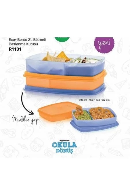 Tupperware Bölmeli Beslenme 2 li Set 3