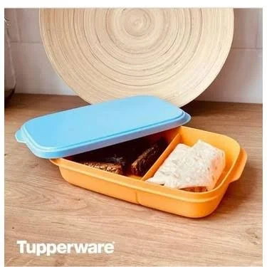 Tupperware Bölmeli Beslenme Kutusu 590 Ml Turuncu Saklama Kabı 3