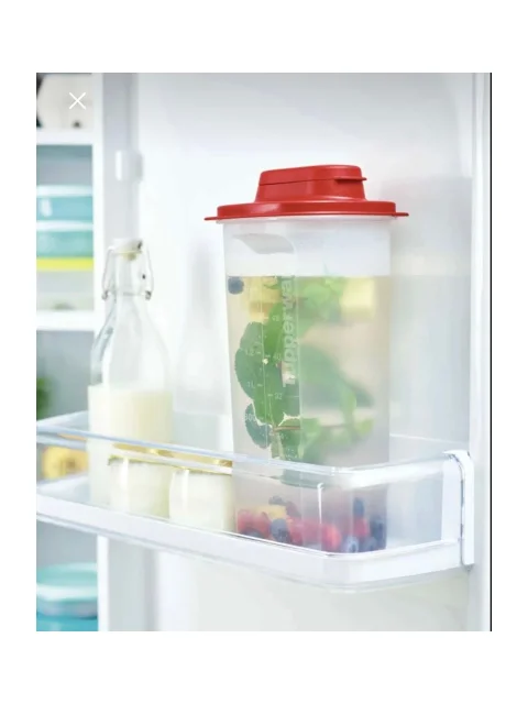Tupperware Çok Amaçlı Sürahi 2 Litre Kırmızı Kapaklı Yeni 4