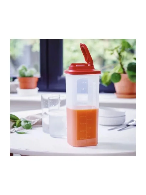Tupperware Çok Amaçlı Sürahi 2 Litre Kırmızı Kapaklı Yeni