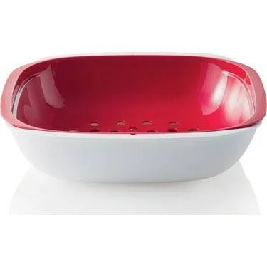 Tupperware Berrak Ekmeklik Kırmızı Beyaz Servis