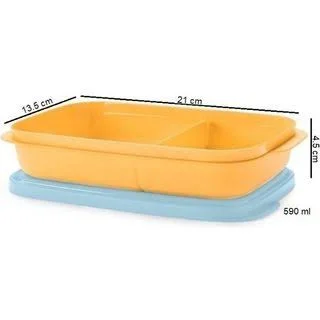 Tupperware Bölmeli Beslenme Kutusu 590 Ml Turuncu Saklama Kabı